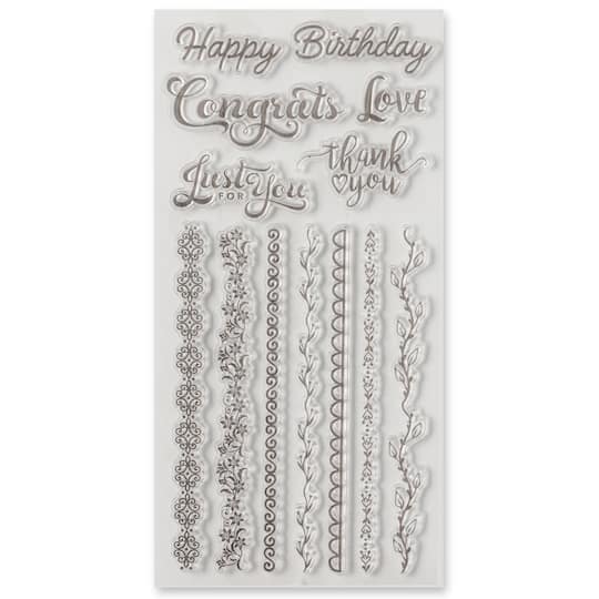Sentiments & Borders Clear Stamps by Recollections™